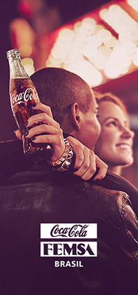 Design conceitual para aplicativo Coca-Cola FEMSA versão mobile.
