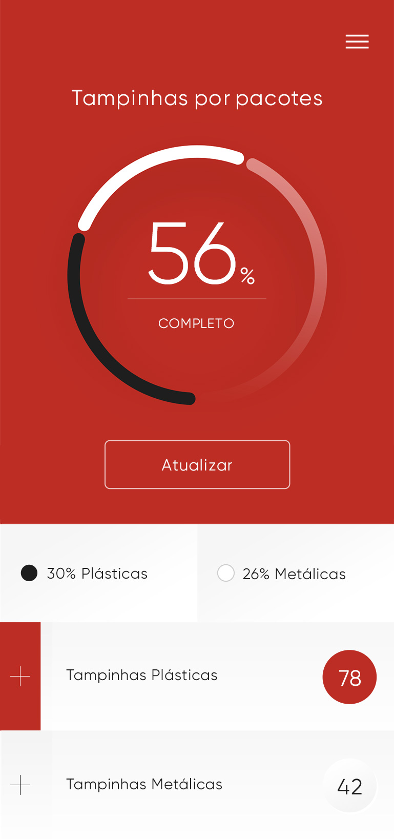 Design conceitual para aplicativo Coca-Cola FEMSA versão mobile.