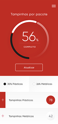 Design conceitual para aplicativo Coca-Cola FEMSA versão mobile.