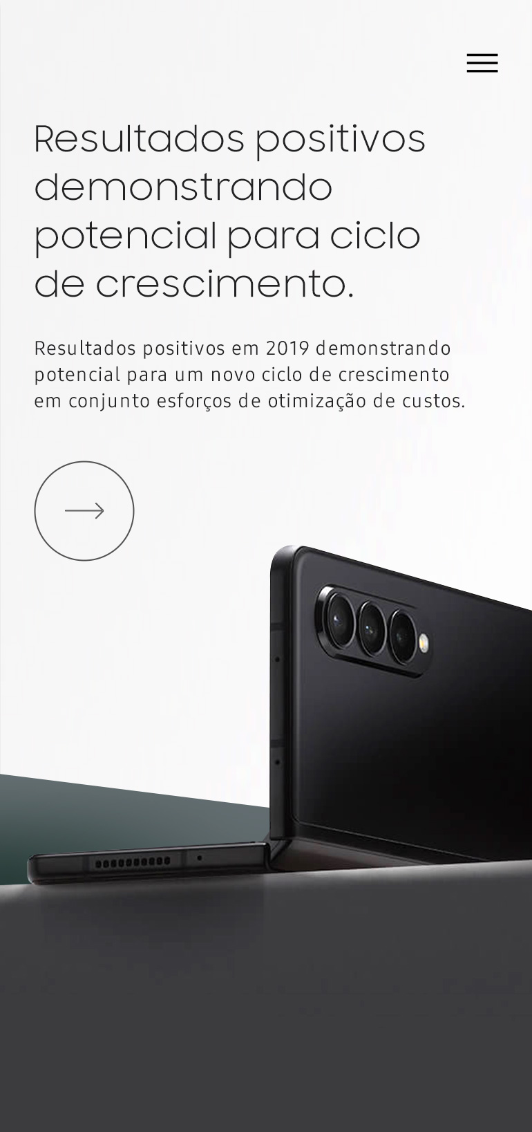 Design conceitual para aplicativo Samsung versão mobile.